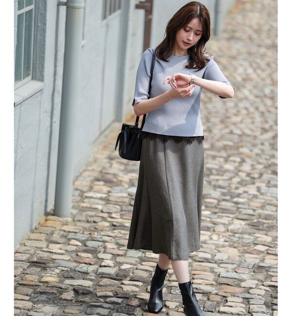ANY SIS「【23.0cm~24.0cm】ストレッチショートブーツ」|ショートブーツ|
