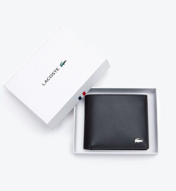 LACOSTE「FG 2つ折り財布」|コインケース|ダークブラウン