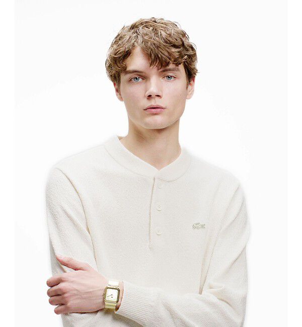 LACOSTE「ブークレー ヘンリーネックニットセーター」|ニット・セーター|オフホワイト