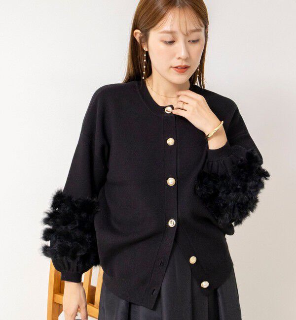 NOLLEY'S「【TORRAZZO DONNA/トラッゾドンナ】2WAY Rabbit Fur knit Top」|カーディガン|