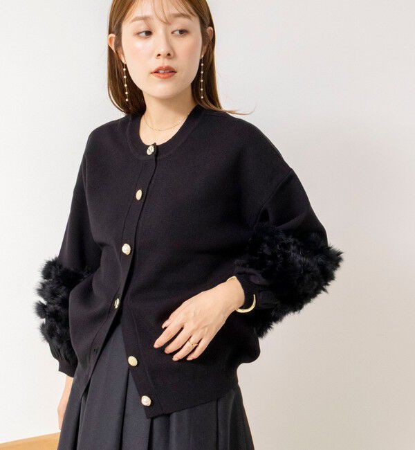 NOLLEY'S「【TORRAZZO DONNA/トラッゾドンナ】2WAY Rabbit Fur knit Top」|カーディガン|