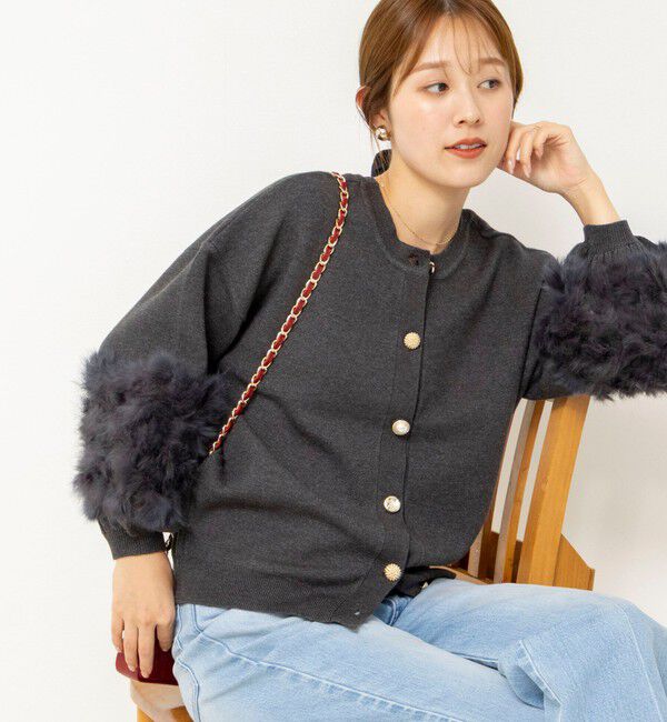 NOLLEY'S「【TORRAZZO DONNA/トラッゾドンナ】2WAY Rabbit Fur knit Top」|カーディガン|