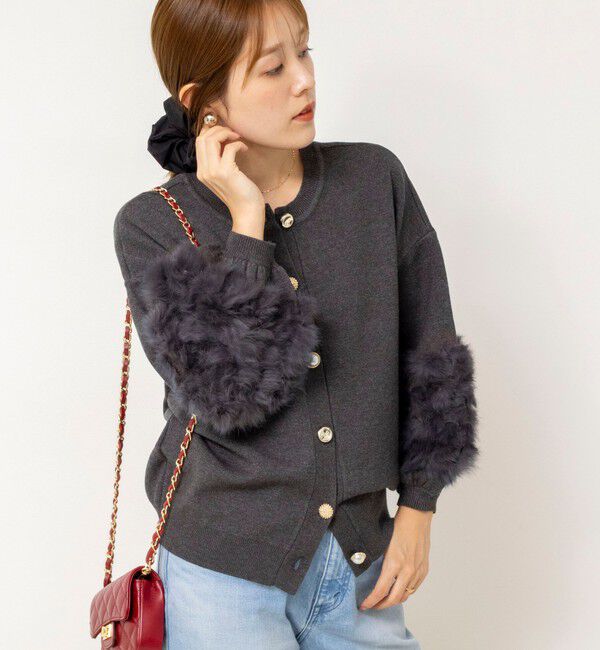 NOLLEY'S「【TORRAZZO DONNA/トラッゾドンナ】2WAY Rabbit Fur knit Top」|カーディガン|