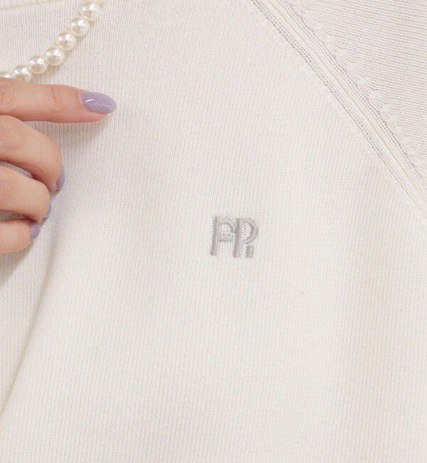 fredy emue「FR刺しゅうドロストスウェットニット」|ニット・セーター|