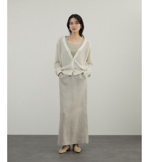 SALON adam et rope'「ペーパーヤーンメッシュカーディガン」|カーディガン|