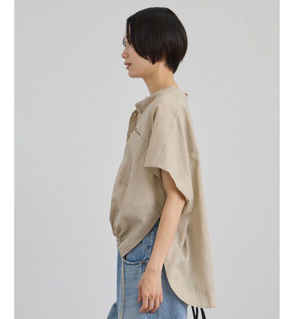 SALON adam et rope'「【WEB限定】ドロストヘムフレンチスリーブシャツ」|シャツ・ブラウス|