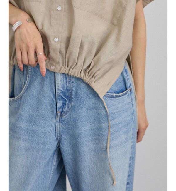 SALON adam et rope'「【WEB限定】ドロストヘムフレンチスリーブシャツ」|シャツ・ブラウス|