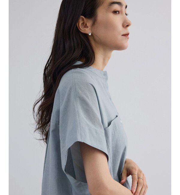 SALON adam et rope'「【WEB限定】ドロストヘムフレンチスリーブシャツ」|シャツ・ブラウス|