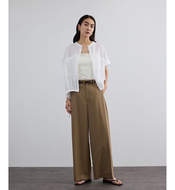SALON adam et rope'「【WEB限定】ドロストヘムフレンチスリーブシャツ」|シャツ・ブラウス|