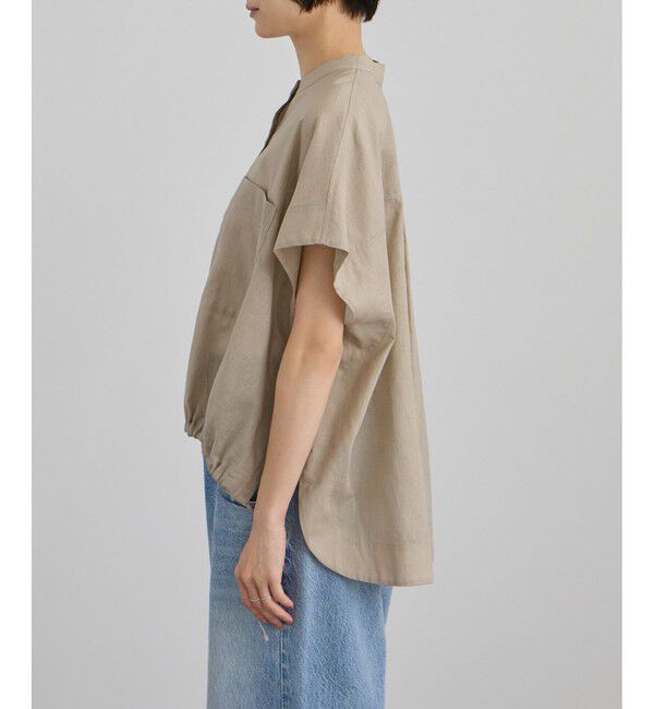 SALON adam et rope'「【WEB限定】ドロストヘムフレンチスリーブシャツ」|シャツ・ブラウス|
