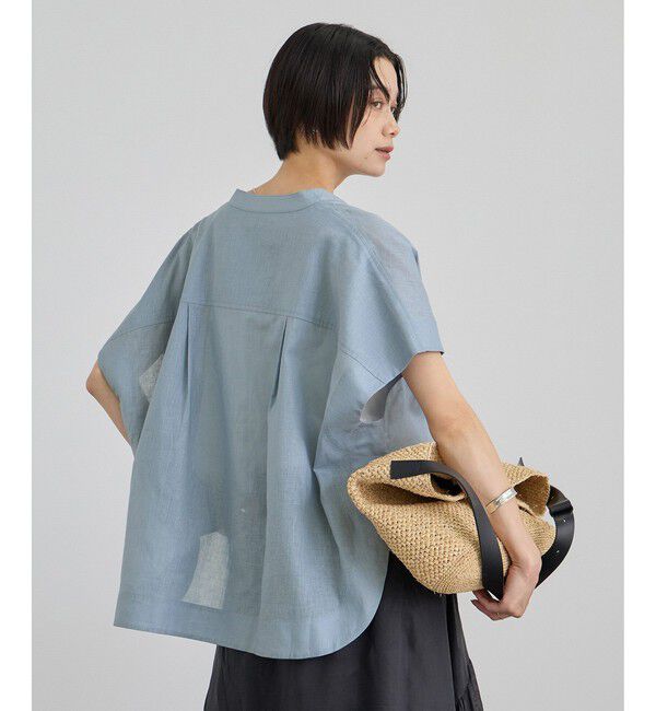 SALON adam et rope'「【WEB限定】ドロストヘムフレンチスリーブシャツ」|シャツ・ブラウス|