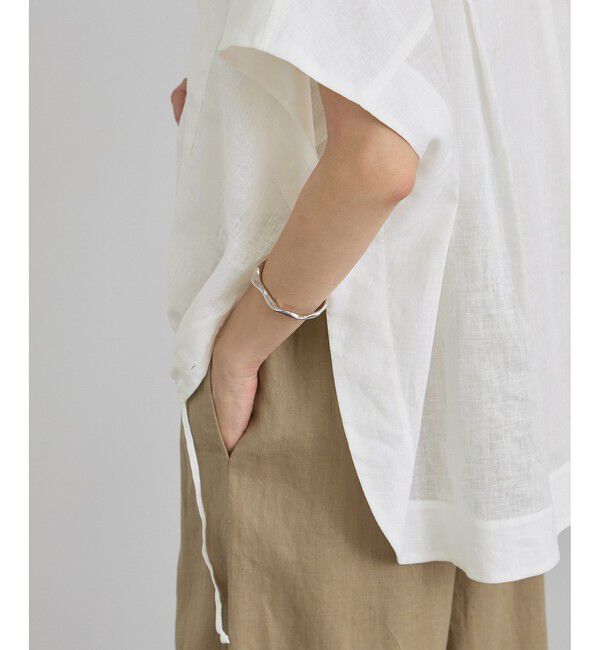 SALON adam et rope'「【WEB限定】ドロストヘムフレンチスリーブシャツ」|シャツ・ブラウス|