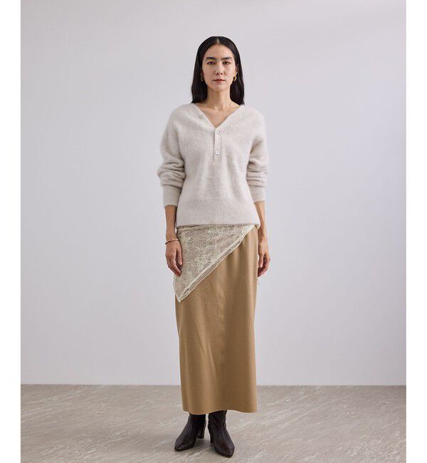 SALON adam et rope'「フォックスカシミア2WAYVネックカーディガン」|カーディガン|