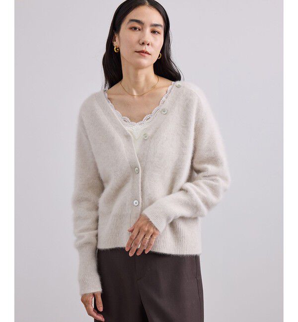 SALON adam et rope'「フォックスカシミア2WAYVネックカーディガン」|カーディガン|