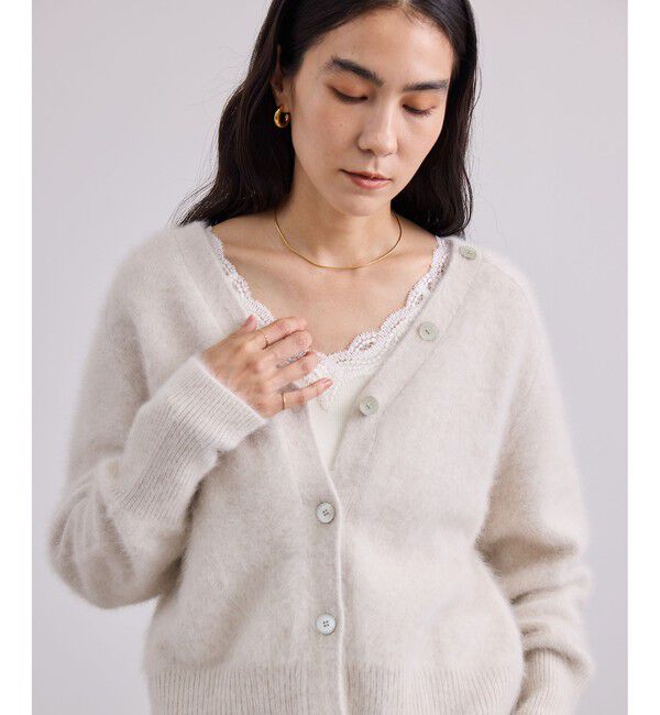 SALON adam et rope'「フォックスカシミア2WAYVネックカーディガン」|カーディガン|