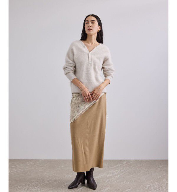 SALON adam et rope'「フォックスカシミア2WAYVネックカーディガン」|カーディガン|