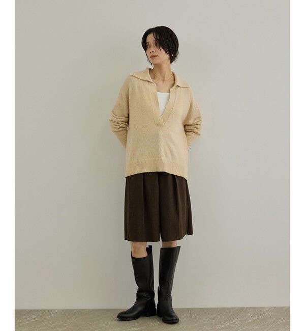 SALON adam et rope'「COTTON/YAC ラメスキッパープルオーバー」|ニット・セーター|