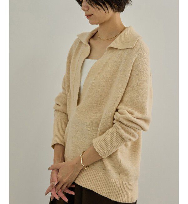 SALON adam et rope'「COTTON/YAC ラメスキッパープルオーバー」|ニット・セーター|