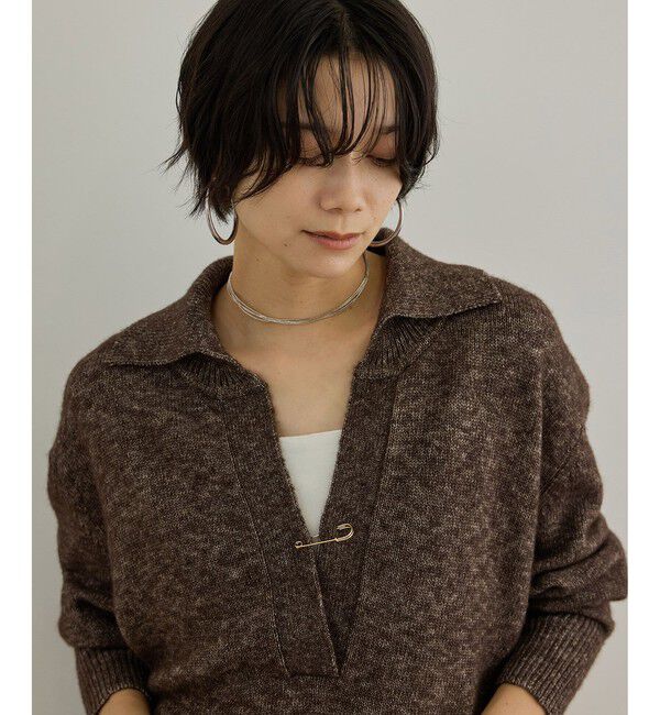 SALON adam et rope'「COTTON/YAC ラメスキッパープルオーバー」|ニット・セーター|