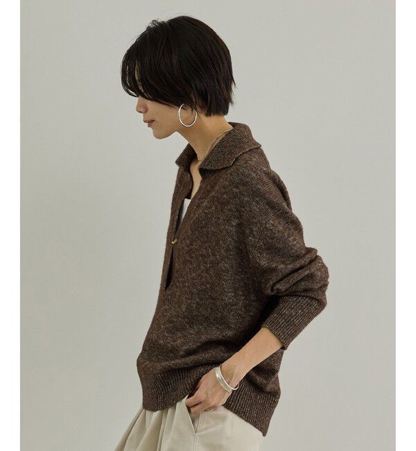 SALON adam et rope'「COTTON/YAC ラメスキッパープルオーバー」|ニット・セーター|