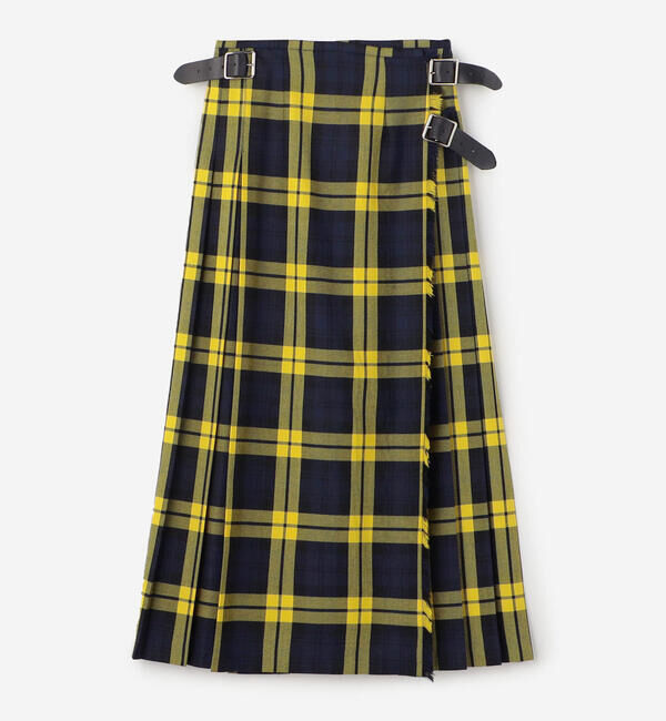 ONEIL OF DUBLIN「O'NEIL OF DUBLIN | ウーステッドウール ロングキルトスカート WOMEN」|スカート|