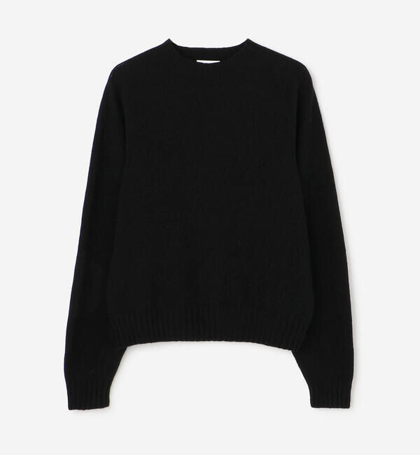 Morris & Sons「MORRIS & SONS | ジーロンラム クルーネックニット WOMEN」|ニット・セーター|BLACK