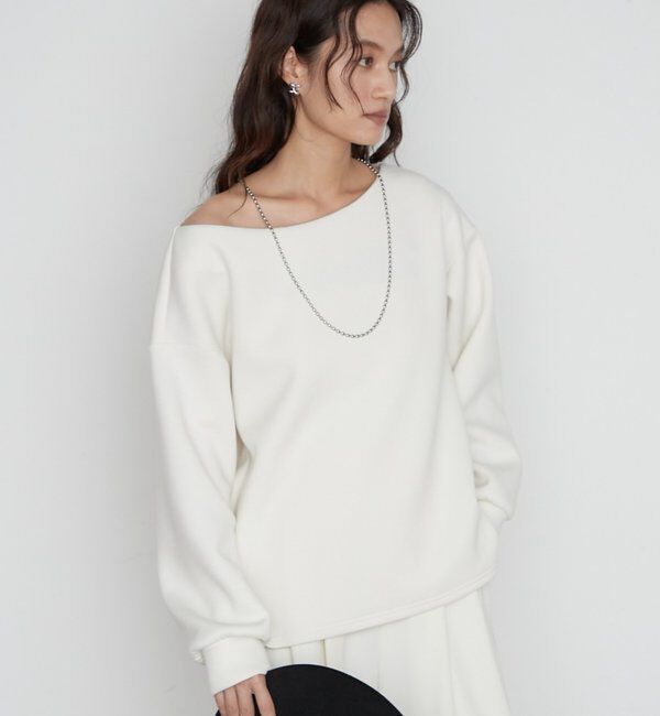  「《着心地抜群/ヘルシーに華奢見え》【JAPAN MADE】オフショルプルオーバー」|Tシャツ・カットソー|