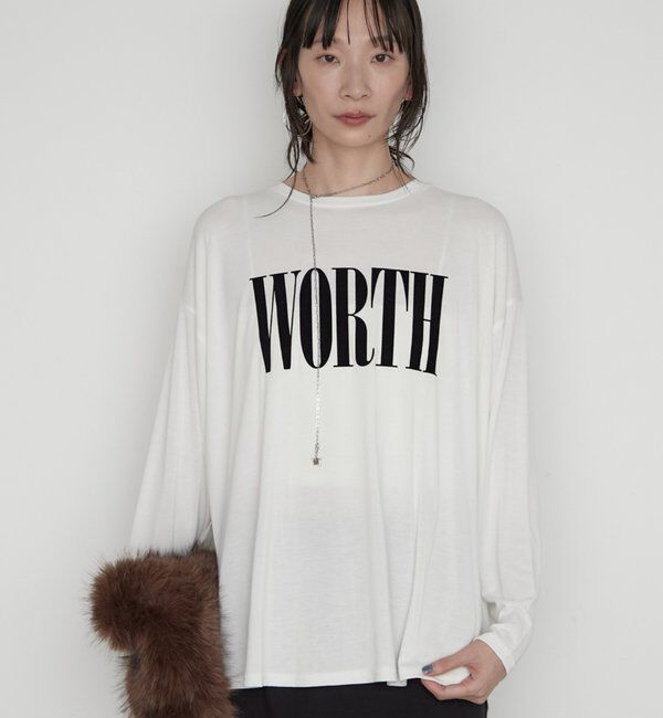  「《さらっとした着心地》WORTHロゴロンT」|Tシャツ・カットソー|