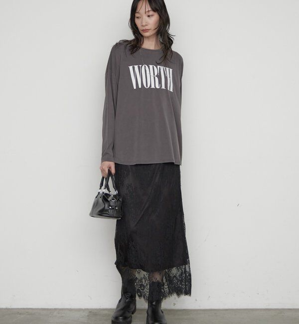  「《さらっとした着心地》WORTHロゴロンT」|Tシャツ・カットソー|