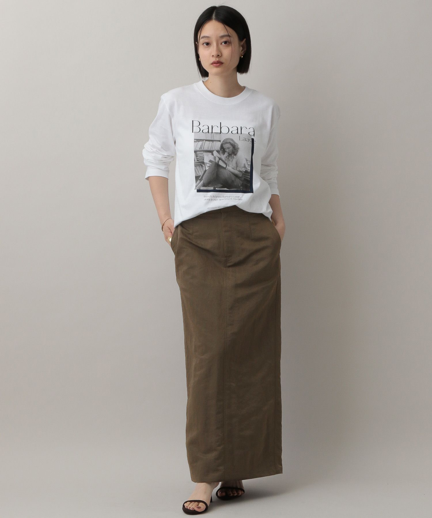 A part by 「【OUTLET】ナイロンタイトスカート」|スカート|