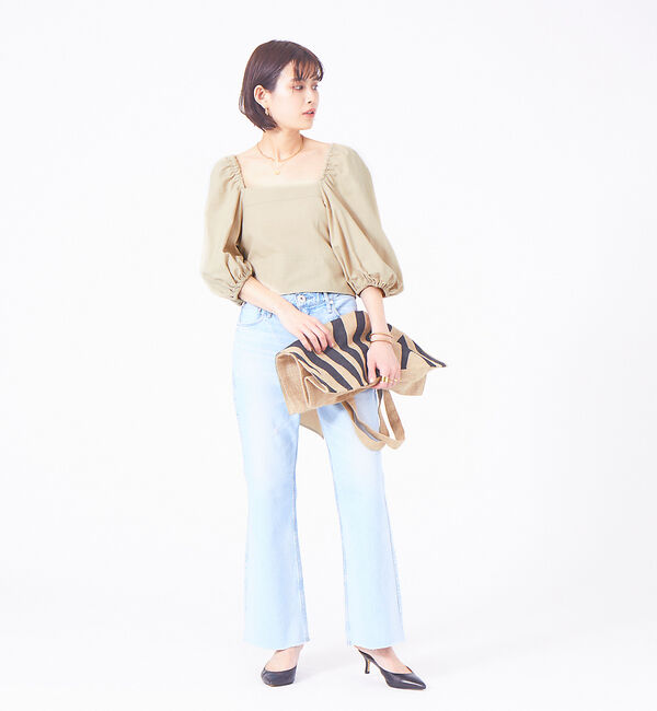 Rouge vif「【セットアップ対応】リボンボリュームスリーブブラウス」|シャツ・ブラウス|