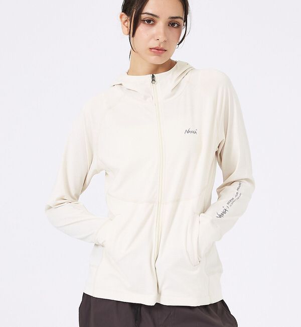 Rouge vif「【NANGA / ナンガ】Air Flex RASH GUARD ZIP PK」|パーカー|ホワイト