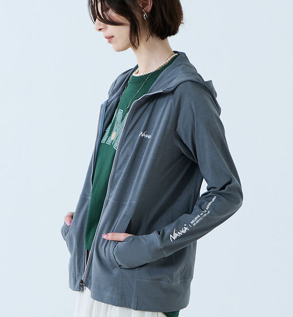 Rouge vif「【NANGA / ナンガ】Air Flex RASH GUARD ZIP PK」|パーカー|グレー