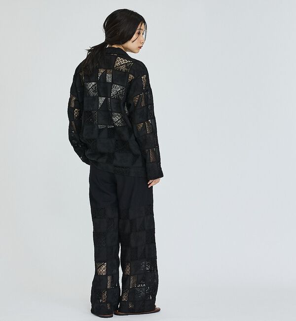 abahouse mavie「【セットアップ対応】刺繍レースワイドパンツ」|その他|