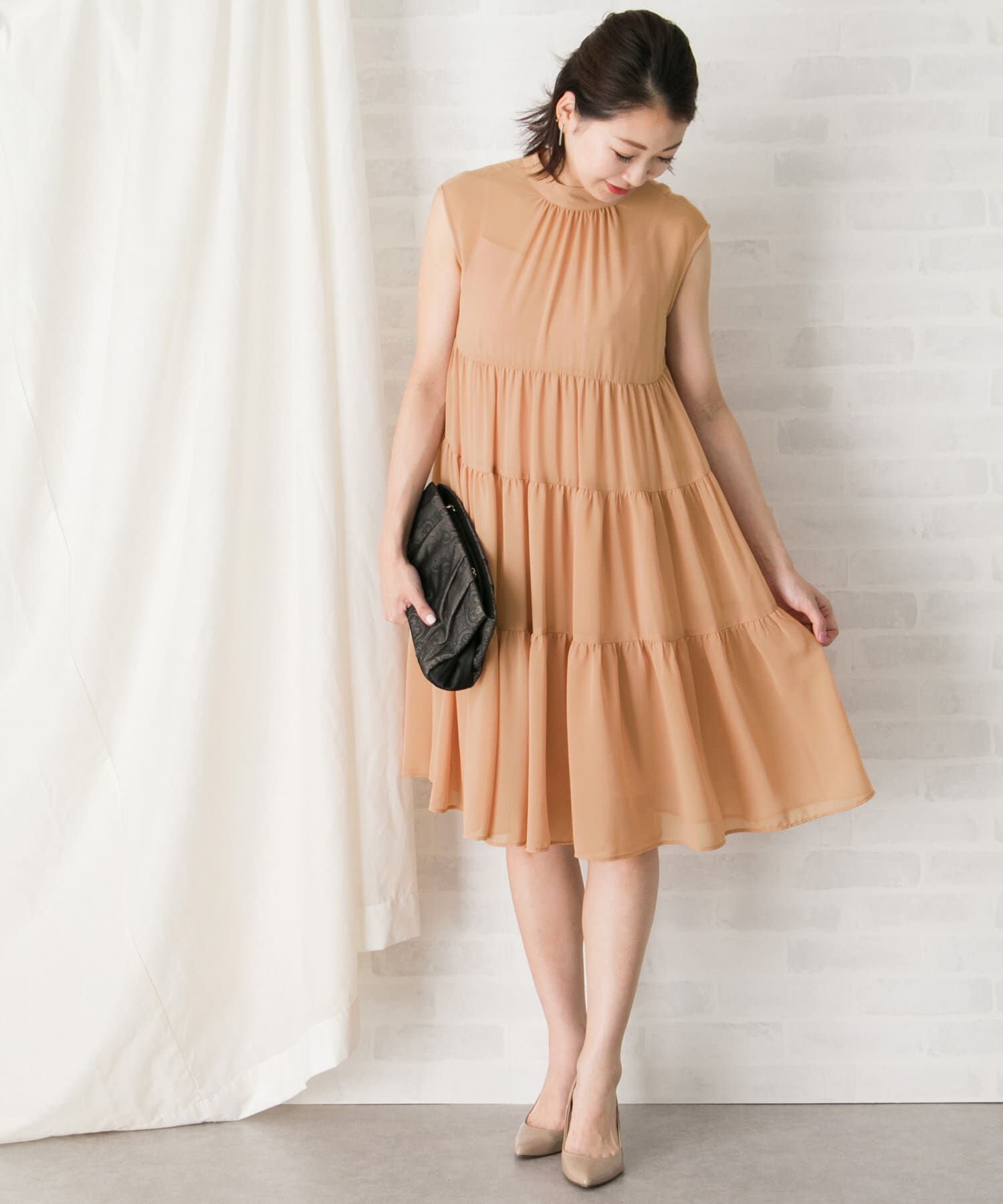URBAN RESEARCH ROSSO「kaene　シフォンティアードワンピース」|ワンピース|