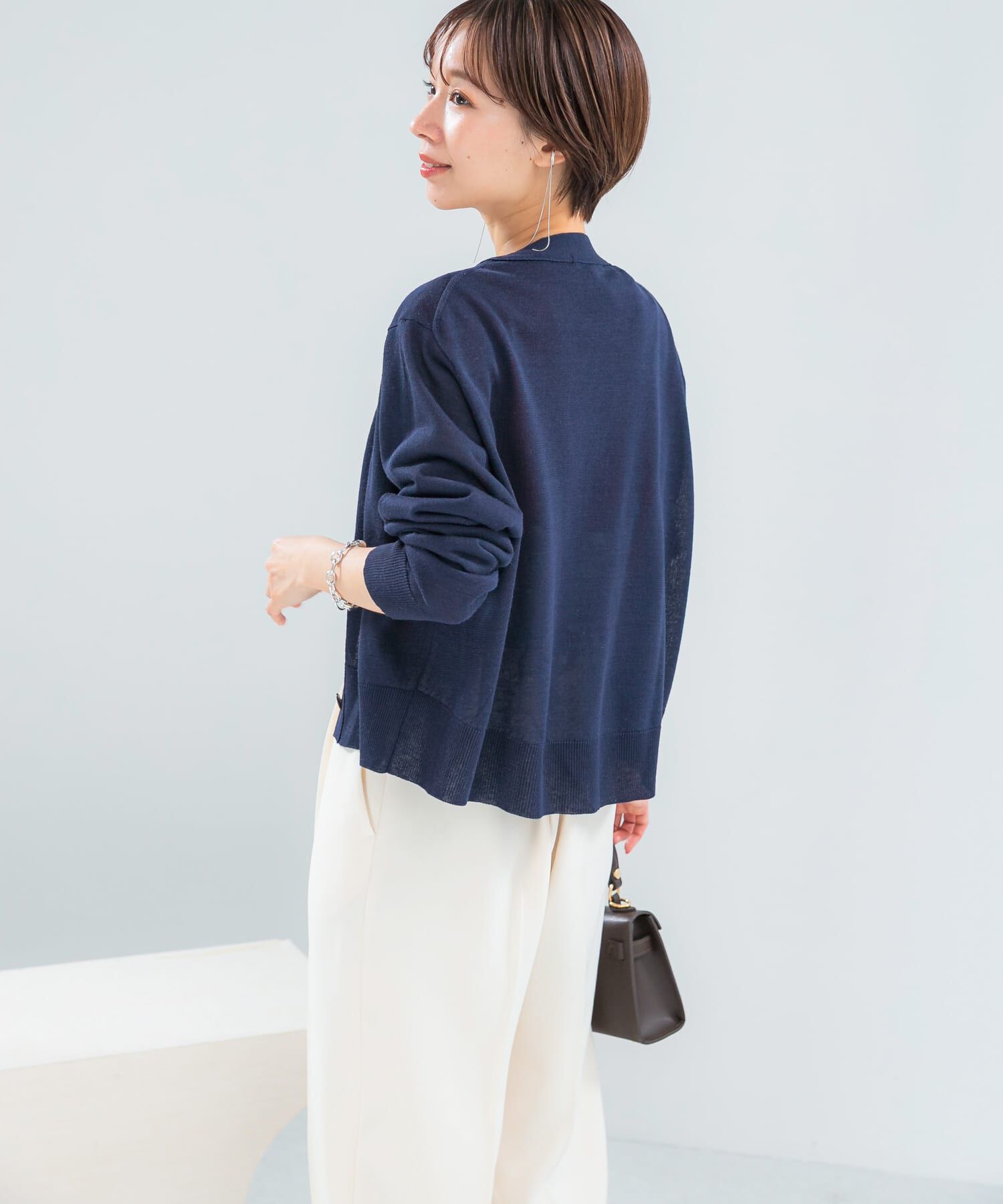URBAN RESEARCH ROSSO「リネン混セミシアーカーディガン」|カーディガン|