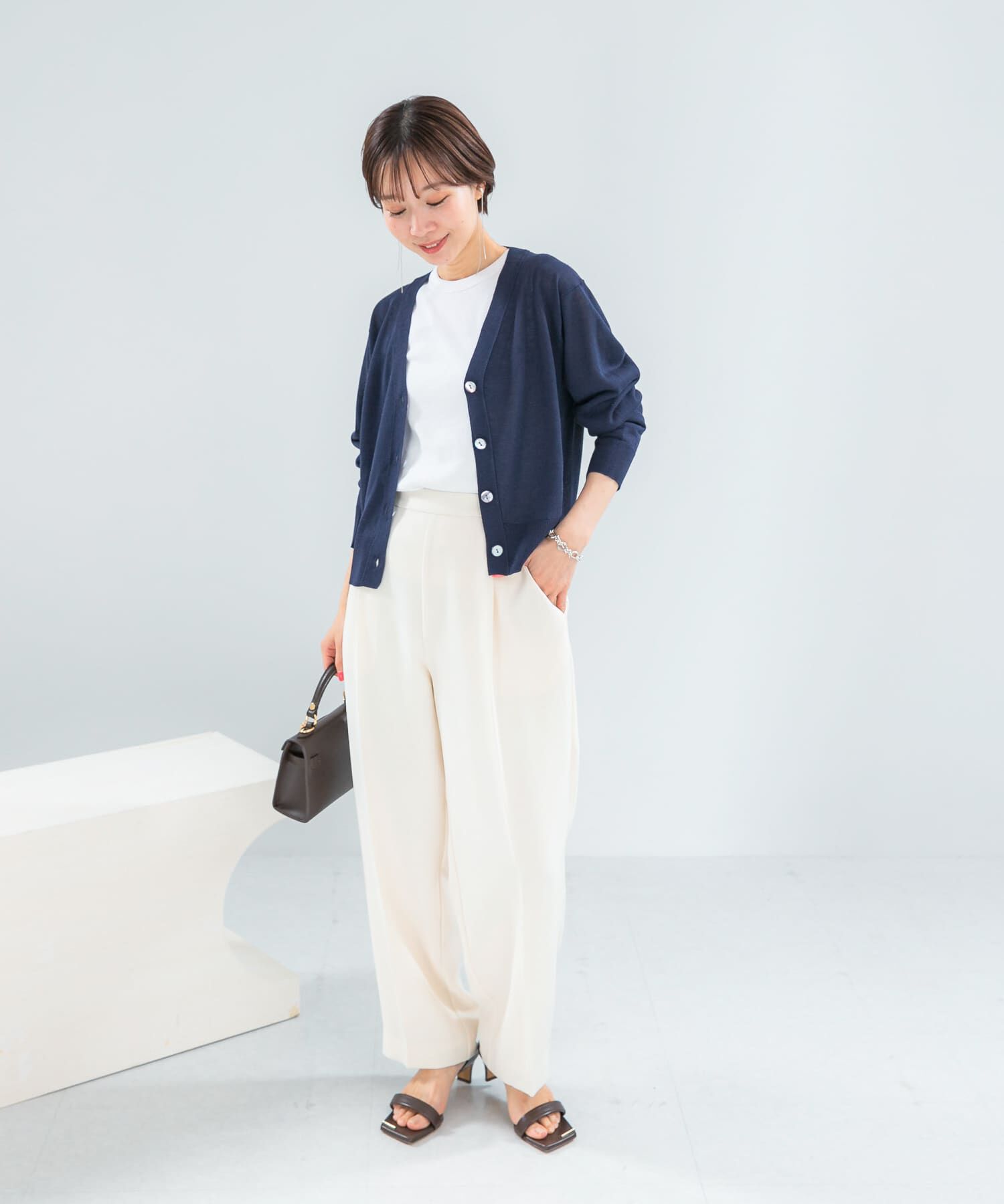 URBAN RESEARCH ROSSO「リネン混セミシアーカーディガン」|カーディガン|