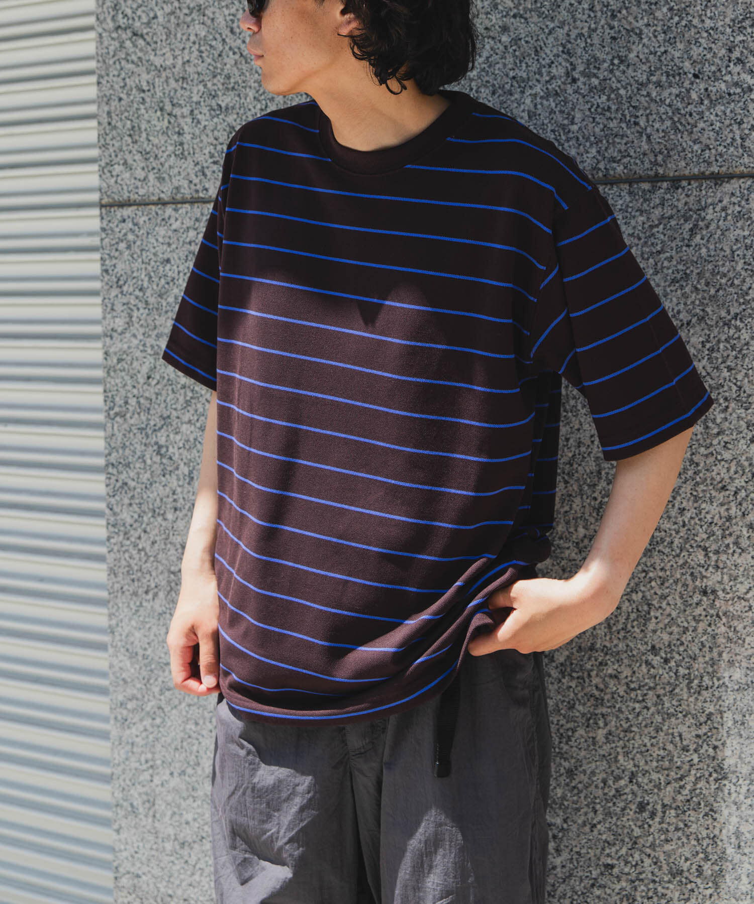 URBAN RESEARCH DOORS「FORK&SPOON　PEカノコボーダーショートスリーブTシャツ」|Tシャツ・カットソー|