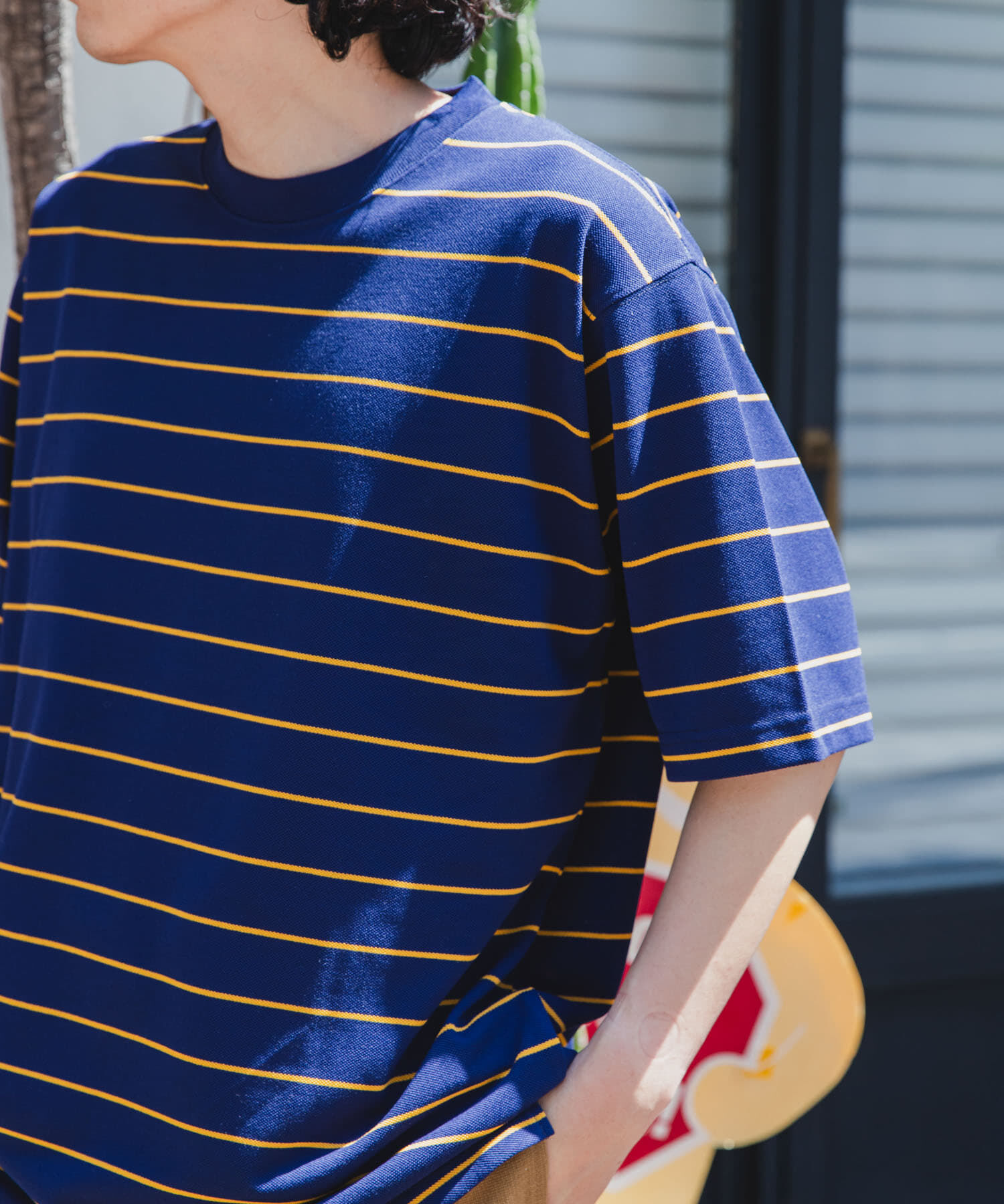 URBAN RESEARCH DOORS「FORK&SPOON　PEカノコボーダーショートスリーブTシャツ」|Tシャツ・カットソー|