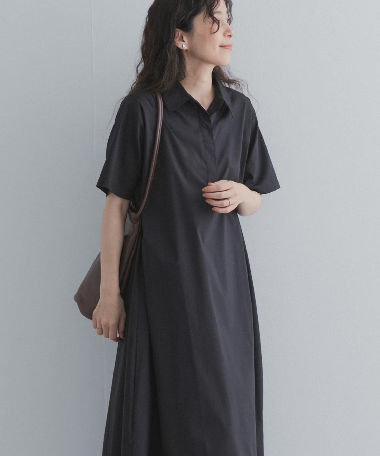 URBAN RESEARCH DOORS「衿付きスキッパーAラインワンピース」|ワンピース|