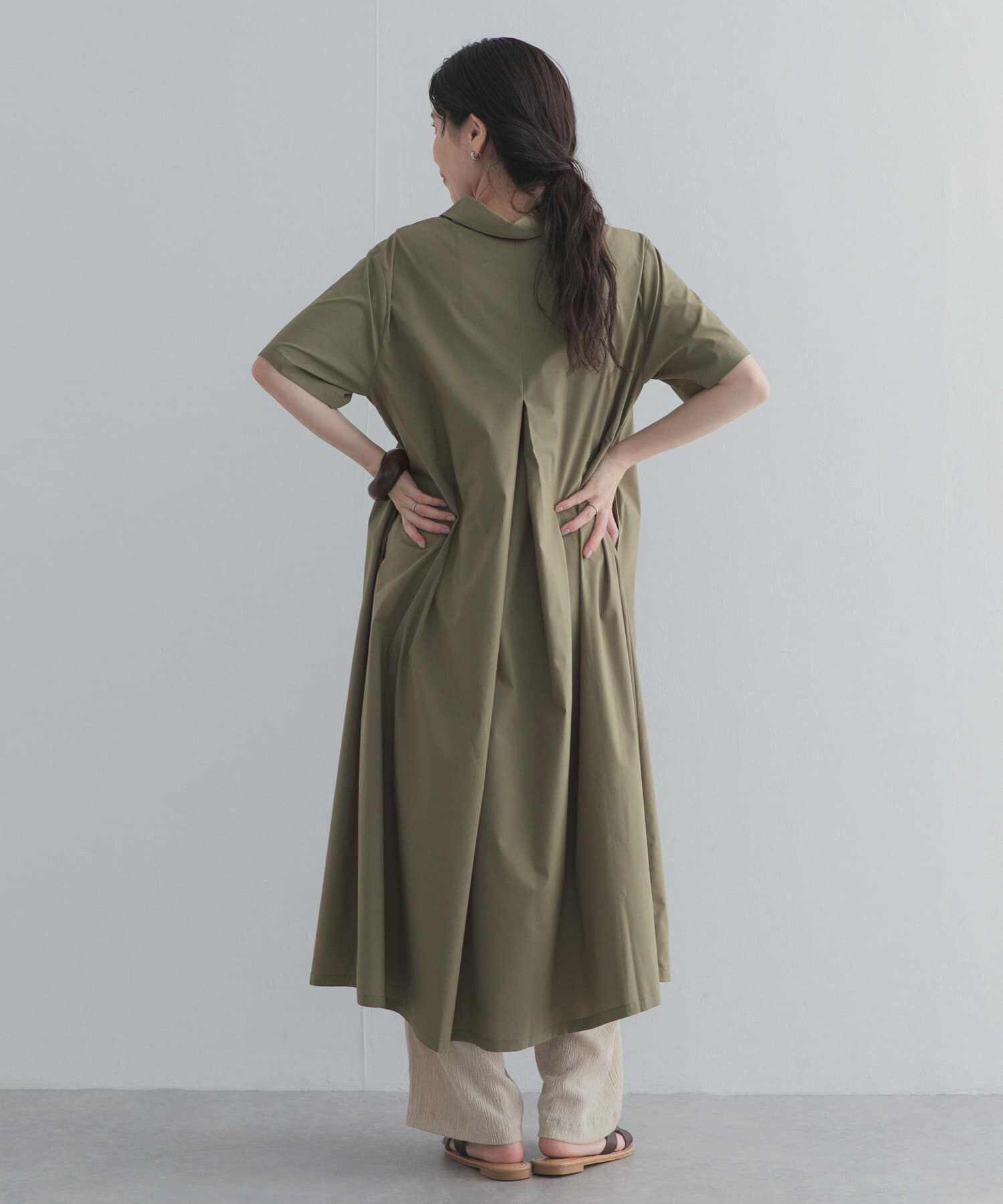 URBAN RESEARCH DOORS「衿付きスキッパーAラインワンピース」|ワンピース|