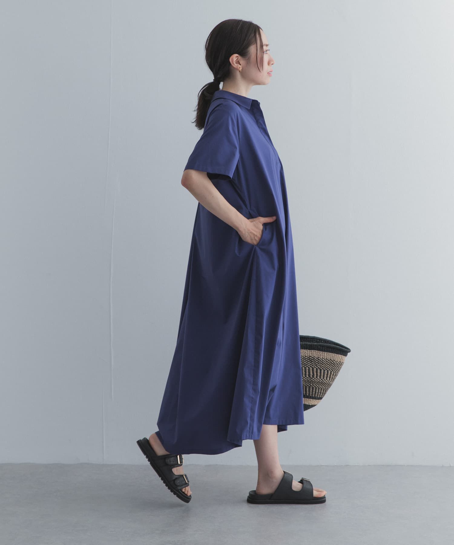 URBAN RESEARCH DOORS「衿付きスキッパーAラインワンピース」|ワンピース|