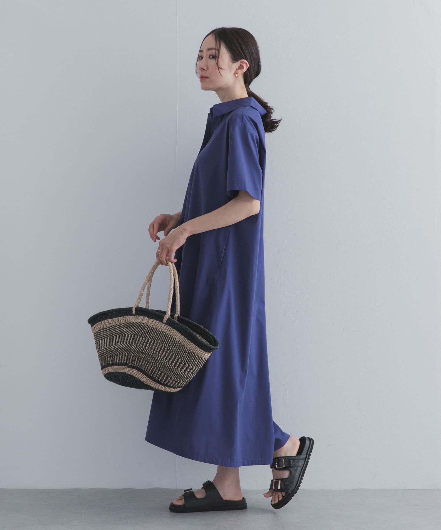 URBAN RESEARCH DOORS「衿付きスキッパーAラインワンピース」|ワンピース|
