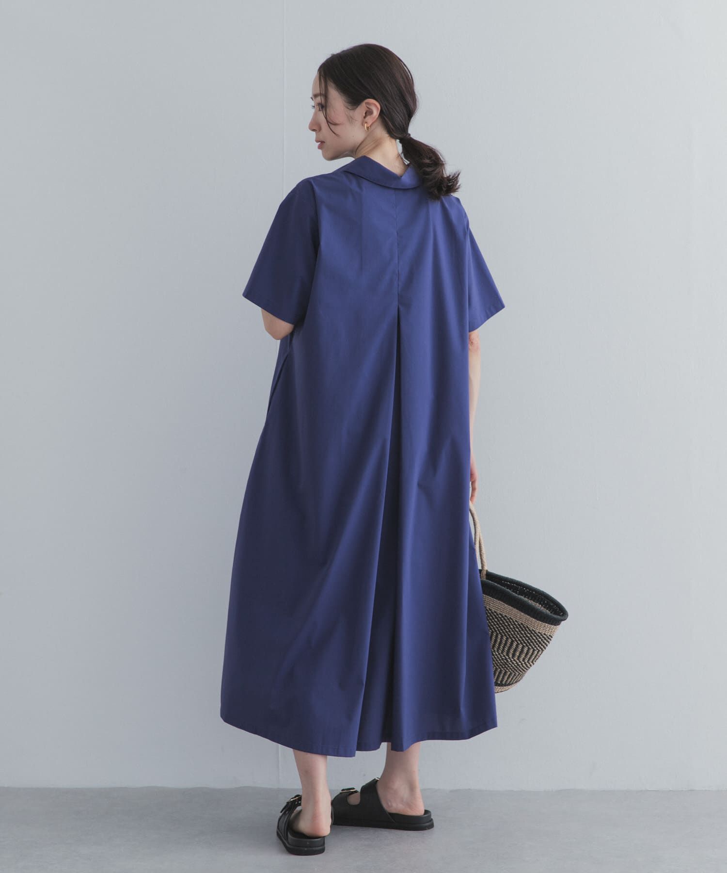 URBAN RESEARCH DOORS「衿付きスキッパーAラインワンピース」|ワンピース|