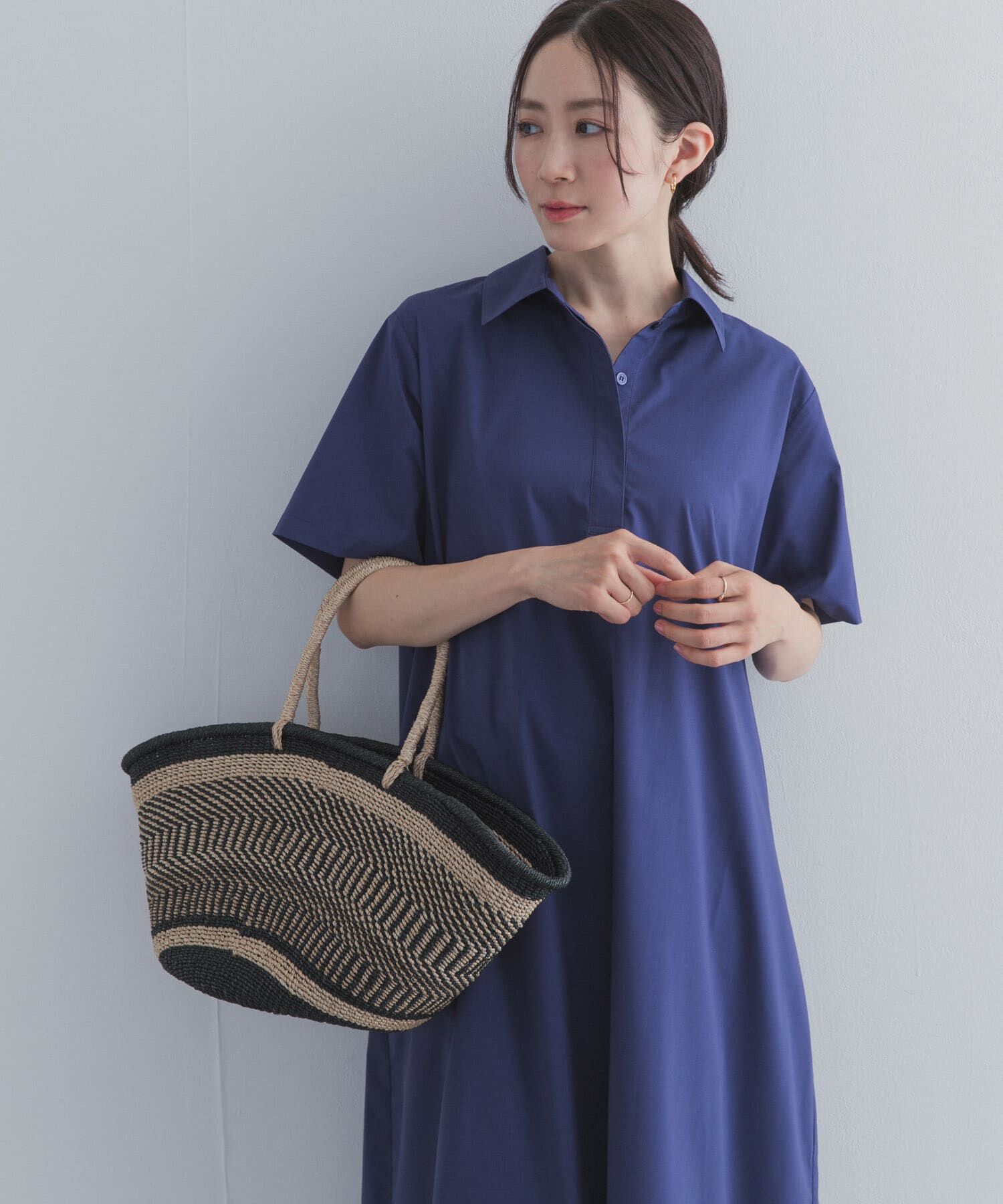 URBAN RESEARCH DOORS「衿付きスキッパーAラインワンピース」|ワンピース|
