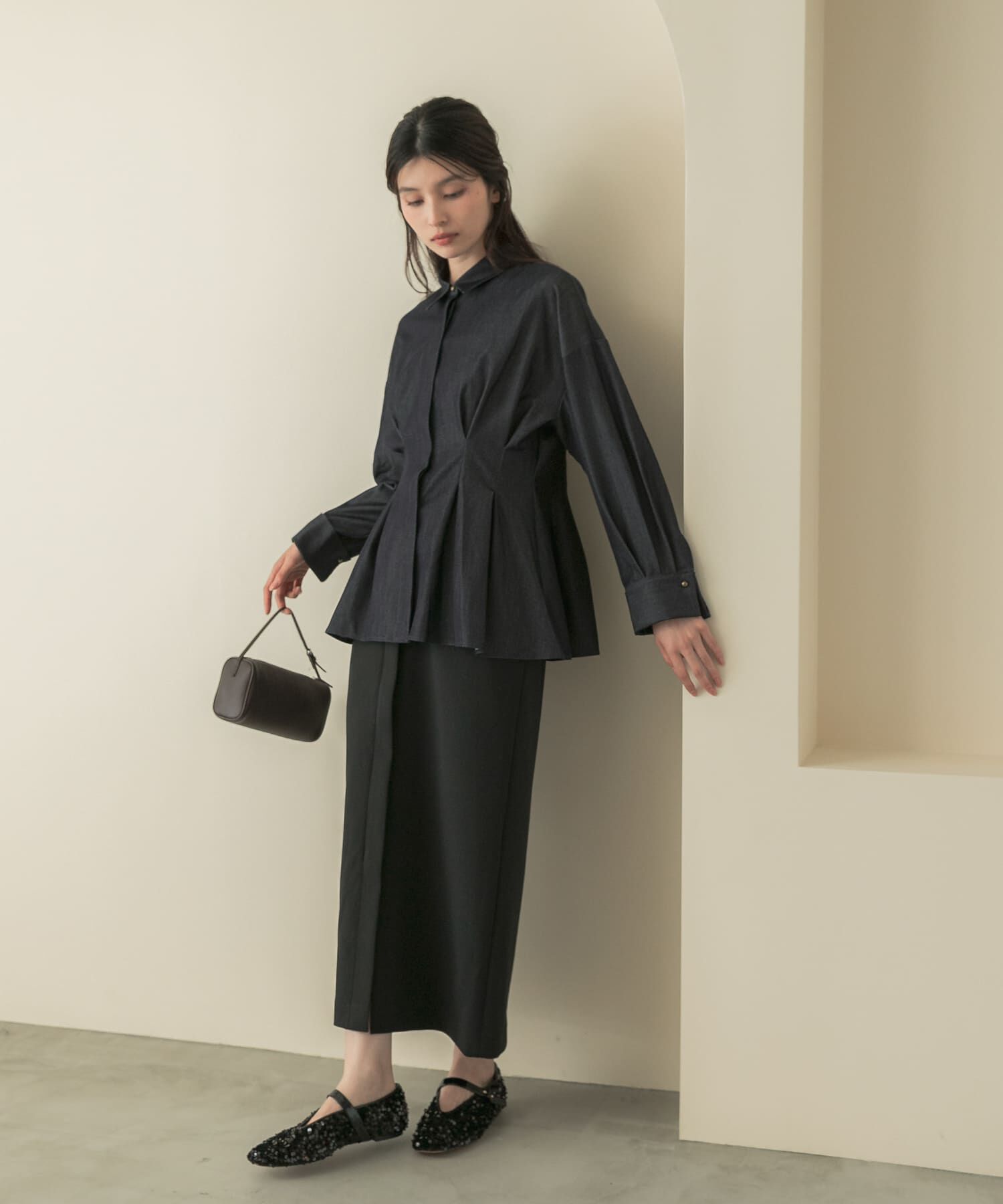 URBAN RESEARCH ROSSO「フロントジップストレッチタイトスカート」|スカート|
