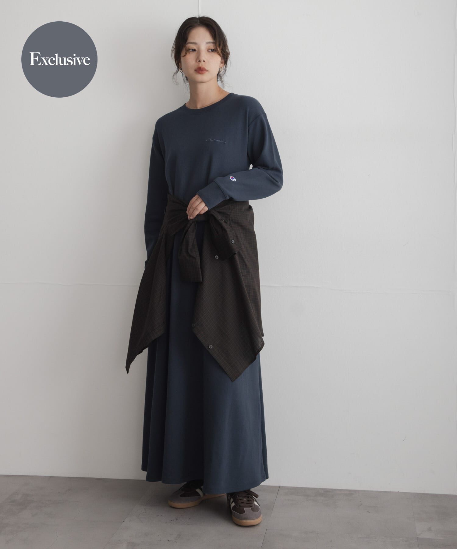 Sonny Label 「『別注』Champion&times;Sonny Label　テントワンピース」|ワンピース|ネイビー