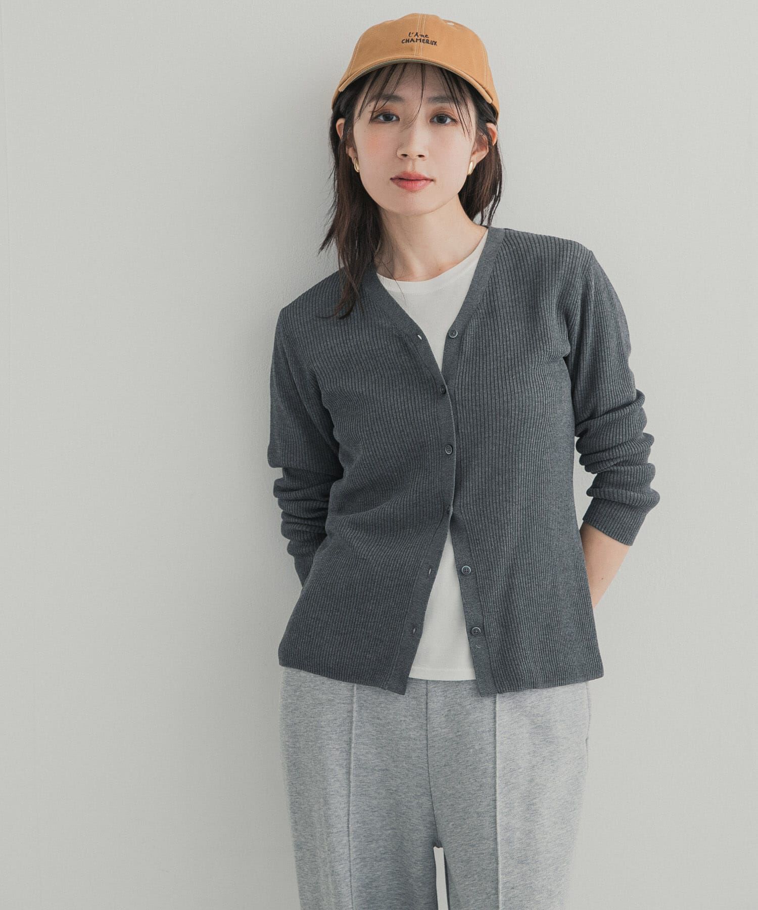 URBAN RESEARCH DOORS「『WEB限定』Vネックリブカーディガン 26AW」|カーディガン|