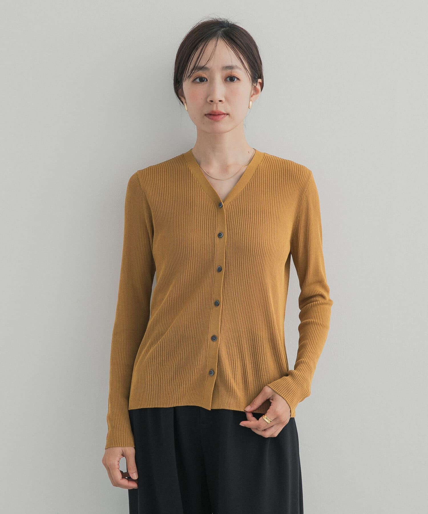URBAN RESEARCH DOORS「『WEB限定』Vネックリブカーディガン 26AW」|カーディガン|