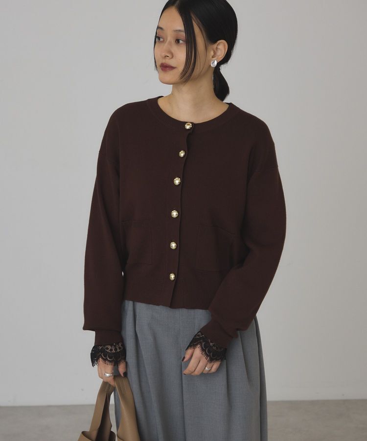 AMERICAN HOLIC「【バイパチ】金ボタンニットカーディガン」|カーディガン|Brown